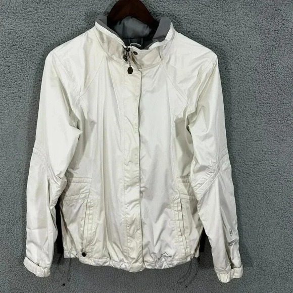 Eddie Bauer jacket womens small cream weather edge plus‎ 365 waterproof nylon - Picture 1 of 8